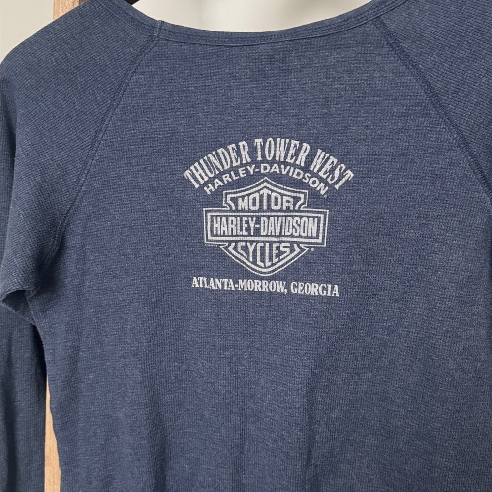 Harley-Davidson Dark Blue Graphic Long Sleeve - Picture 4 of 4